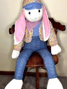 Rare-Unique-Jumbo 3 1/2 Feet Dan Dee Bunny Rabbit Plush Easter-One of a Kind? - Picture 1 of 20