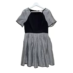 Bcbgeneration | Black White Short Sleeve Striped Skater Whimsygoth Dress Size 8 - Picture 1 of 5