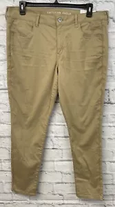 NEW American Eagle jegging Jeans womens 20 Super Stretch Pants Khaki 35W tan - Picture 1 of 9