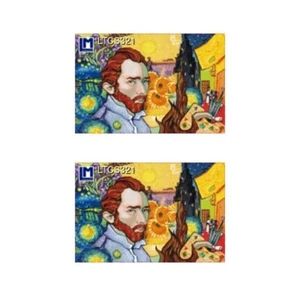 3D linsenförmige Kofferanhänger, Juan Carlos Espejo Kunst, 3,5 x 2,5 Zoll (2er Pack) - Bild 1 von 2