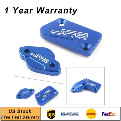 For Yamaha YZ125 YZ250 YZ450F WR250F Front Rear Brake Reservoir Fluid Covers Cap - Image 1 of 4
