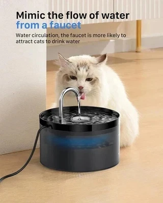 Fuente de agua para gatos: fuentes para perros - dispensador automático de mascotas - negro para perros Foto 1 de 4