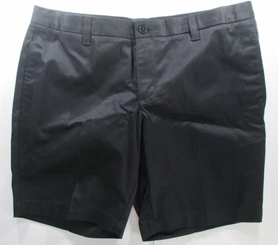 LANDS END Black School Uniform Plain Front Chino Shorts Girls 16+ Plus NEW - Image 1 of 4