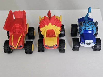 Blaze and the Monster Machines Diecast Metal Cheetah Crusher, Falcon, Lion BLAZE - Image 1 of 4
