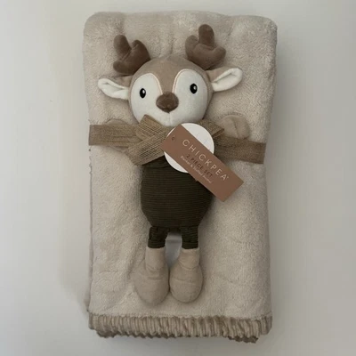NEW Baby Blanket and Deer Soft Baby Toy Lovey Baby Gift | Chick Pea - Image 1 of 4