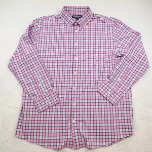 Mizzen+Main Shirt Mens XL Pink Plaid Classic Performance Button Down 1WS-0673 - Picture 1 of 8