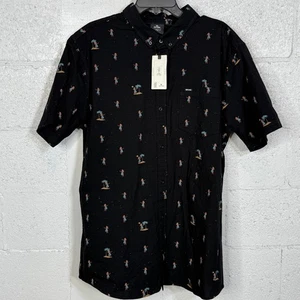 Rip Curl Hula Breach Short Sleeve Chambray Woven Black 2XL $60 - Picture 1 of 8