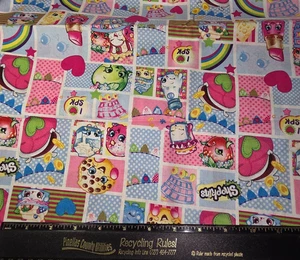 Shopkins Patch Party Patchwork Cotton Craft Sewing Fabric 32" NEW - Picture 1 of 2