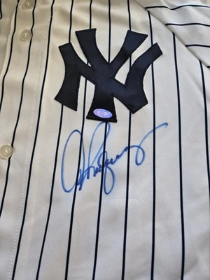 ALEX RODRIGUEZ SIGNED NY YANKEES PINSTRIPE JERSEY + STEINER SPORTS AROD AUTO COA - Image 1 of 4
