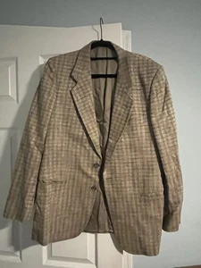 Mani By Giorgio Armani 2 Button Blazer Jacket Men's 40R Tan - Picture 1 of 5