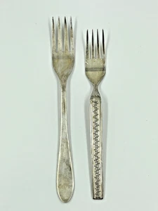 Two Vintage Sheffield Airline British Airways + Air India Silver Plate Forks - Picture 1 of 4