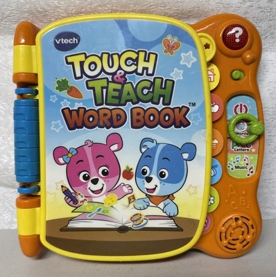 VTech Touch & Teach Word Book Learning Systems Educational Toy Words, Letters - Image 1 of 2