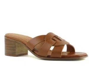 Bruno Magli Aria Block Heel Slide Sandal in Cognac Women’s Size 9M - Picture 1 of 13