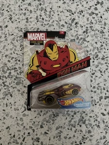 Hot Wheels Marvel Character Cars Iron Man Comic Book Styling New Sealed Mattel - Picture 1 of 4