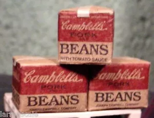 Danbury in perfette condizioni Campbell's Bean Case miniature (3) scala 1/24 articoli diorama scl - Foto 1 di 1
