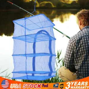 4-Layer Herb Food Fish Drying Rack Hanging Mesh Drying Net Foldable w/ Zipper - Picture 1 of 13
