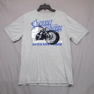Canyon Blue Rivers Chopper Graphic Print T-Shirt Gray Men Size \ XL - Picture 1 of 10