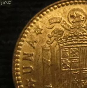 *GUTSE* FRANCO-674, 1 PESETA 1963*19-65, ERROR (6a), REPINTADA, S/C- - Bild 1 von 1