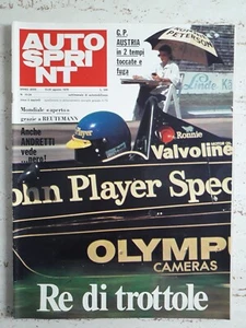AUTOSPRINT n.33-34 anno 1978 Mondiale aperto grazie a Reutemann Andretti nero - Picture 1 of 2