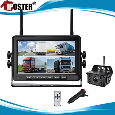 Digital Wireless 7" Monitor DVR Reversing Camera 12-24v For Caravan Truck - image 1 of 4