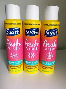 Suave Fresh Vibes Deodorant Body Spray Unisex Awesome Blossom Lot of 3 - Picture 1 of 4