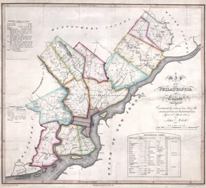 1819 Map of Philadelphia County Pennsylvania - Picture 1 of 3