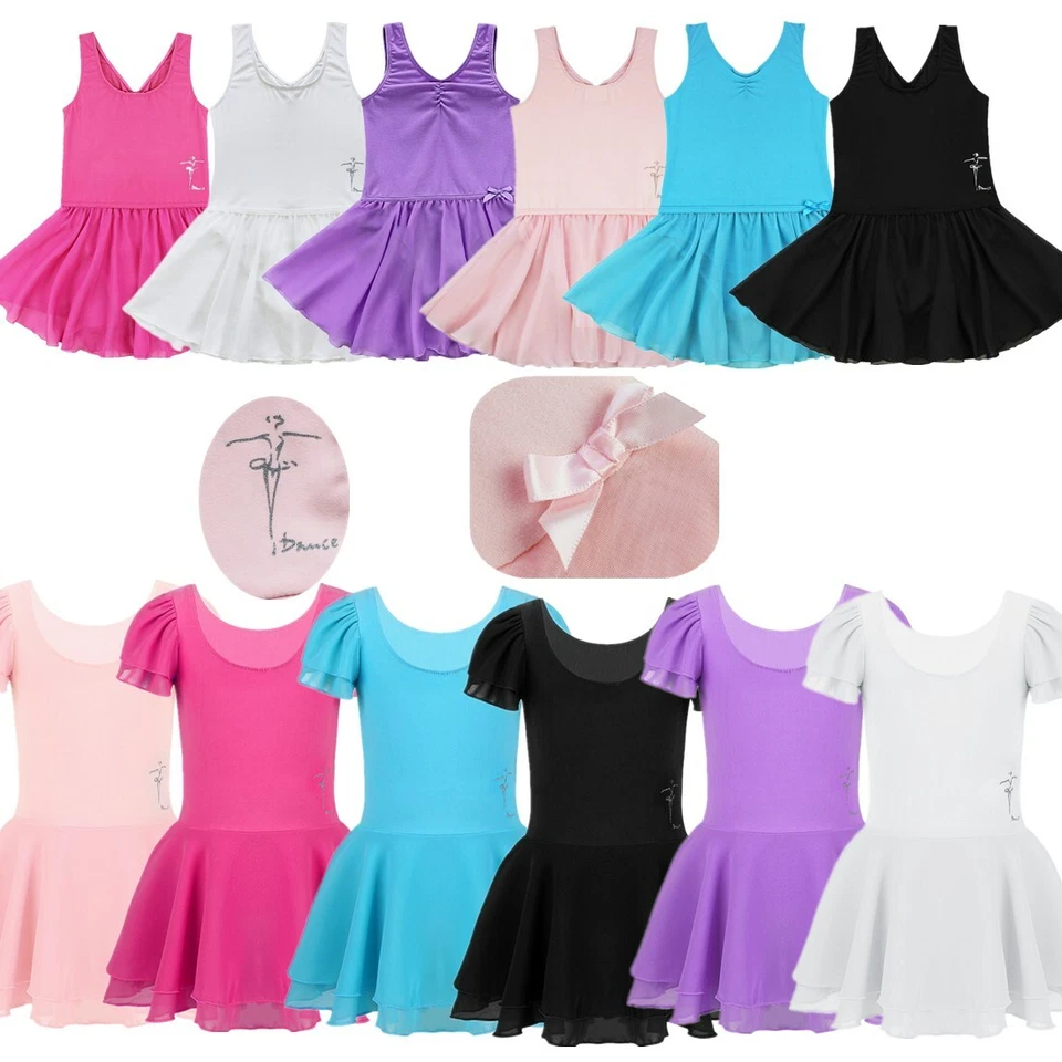 Baby Girls Gymnastics Leotard Ballet Dress Tutu Skirt Dance Wear Active Bodysuit - Image 1 of 1