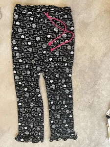 Hello Kitty black and white pants or pj pants girls L (12 - 14) - Picture 1 of 3
