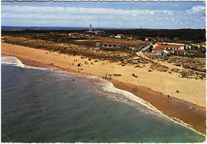 La TRANCHE sur MER 85 Phare Plage CPA écrite à Mr CHARON Beaumont le Roger 1913 - Picture 1 of 2