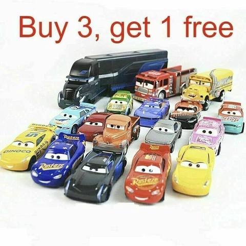 Disney Pixar Cars Lot Lightning McQueen 1:55 Diecast Model Car Toys Loose New Cover