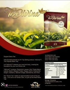 AUTÉNTICO, Te Divina Vida Divina, Original Detox. Organic Tea 6 Week Supply - Picture 1 of 4