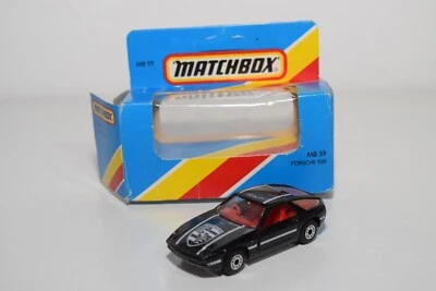 A94 1:64 3 ZOLL MATCHBOX LESNEY MB 59 PORSCHE 928 SCHWARZ MIB SELTEN! - Bild 1 von 4