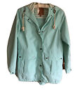 Ladies Turquoise Waterproof Hooded jacket, Size 14