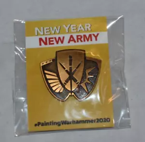 Games Workshop Warhammer 2020 New Year New Army OOP Pin Badge New - Picture 1 of 3