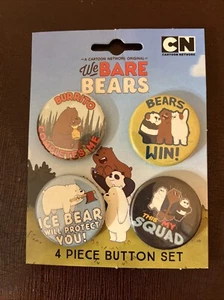 We Bare Bears Cartoon Network 4-teiliges Button-Set - Bild 1 von 2