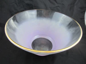 vintage large salad/serving bowl pink fade luster gold rim 60s/70s - Picture 1 of 5
