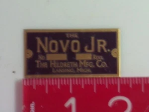 1/2 scale Novo Jr. Engine Brass Name Plate tag Nameplate - Picture 1 of 1