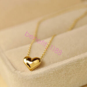 New Fashion Tiny Heart Necklace Jewelry for Women Long Chain Heart Shape Pendant
