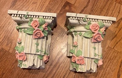 Juego 2 cortinas soporte barra apliques bufanda estante victoriano Foto 1 de 4