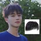 Men Black Short Wig Straight Bangs Synthetic Hairpiece Male Natural Toupee