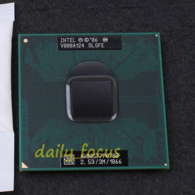 For Intel Core 2 Duo P8700 SLGFE 2.53 GHz Model AW80577SH0613MG CPU 1066 MHz - image 1 of 2