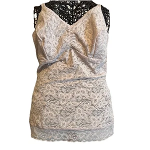 Bali Lace 'N Smooth Camisole Top 2XL 8L12 Blush Neutral Feminine Fairycore Layer - Picture 1 of 5