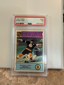 1975 TOPPS HOCKEY #288 BOBBY ORR PSA 7 NM - Picture 1 of 2