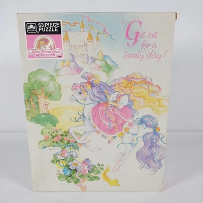Rompecabezas Lady Lovely Locks 63 piezas completo dorado 1987 Foto 1 de 4