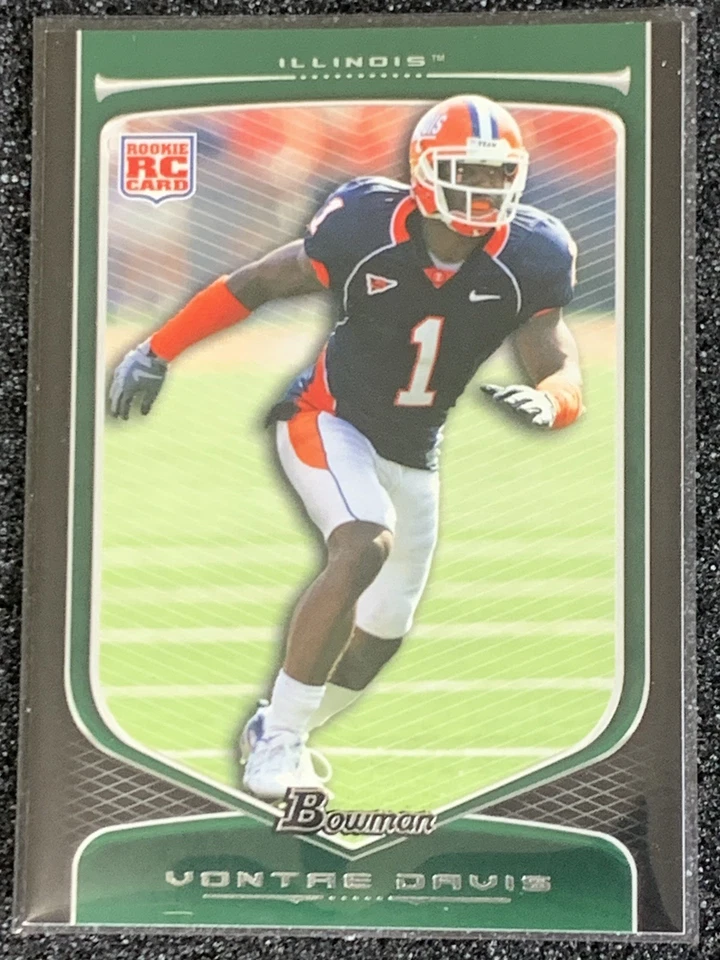 Vontae Davis RC Green 2009 Topps Illinois #134 Miami Dolphins Rookie Card - Image 1 of 4