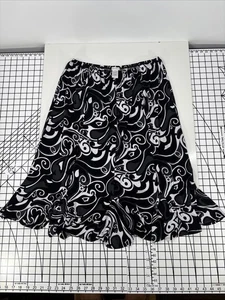 Laura Ashley, Black And White Maxi Skirt Panel Flare, Size Extra Large ￼ - Picture 1 of 8