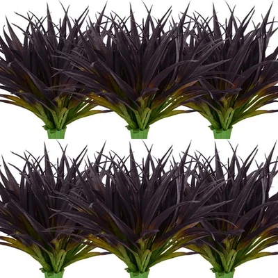 24Pcs Artificial Grass Plant Fake Outdoor Plastic Plants UV Resistant Faux Gr... - Image 1 of 4