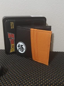 Dragon Ball Z Goku Bifold SK8 Wallet Orange & Black w/ Collectors Tin NWT Rare! - Picture 1 of 6