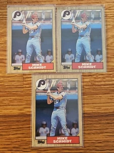 1987 Topps #430 Mike Schmidt - 3 KARTEN LOT - Philadelphia Phillies - Bild 1 von 2