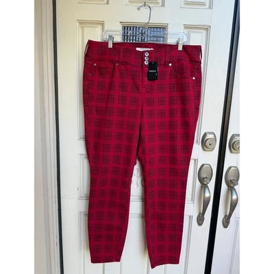 Женские красные черные клетчатые джеггинсы джеггинсы Torrid красные клетчатые размер 18 - Изображение 1 из 4
